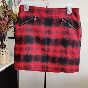 Plaid Banana Republic wool skirt